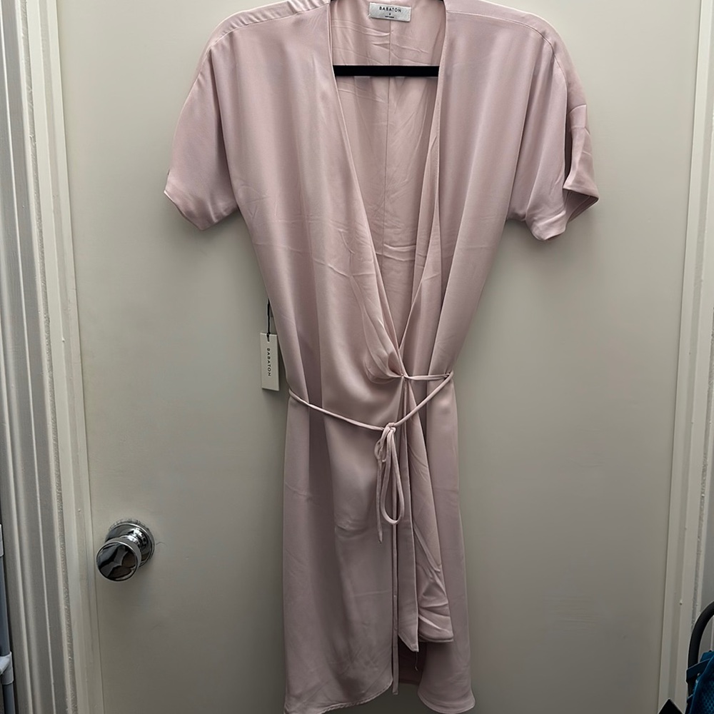 Babaton Dusty Pink Wrap Dress